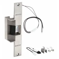 This electric strike combines cylindrical and mortise functionality in a single stainless steel unit. It operates on 24V AC/DC and is rated for heavy-duty use. Suitable for access control in commercial and industrial door applications