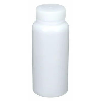 QORPAK Chemical/Reagent Bottle: HDPE, 960 mL, 32 fl oz, Closure Included, Natural - HDPE Wide Mouth Round Lab Bottles