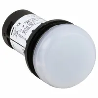 EATON Flush Panel Light: 22 mm Panel Mounting Hole Dia, LED, White, Flush Head, C22 (MPN C22-L-W-120)
