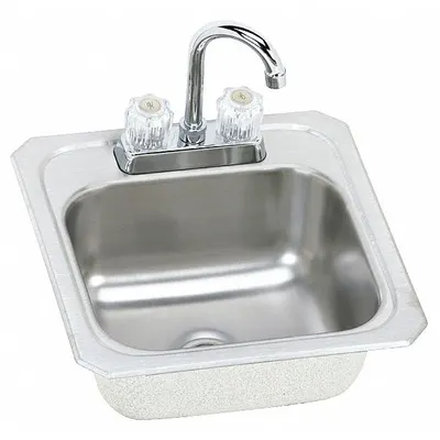 ELKAY BCRA150C One-Bowl Counter-Mounted Kitchen & Bar Sink with Faucet - One-Bowl Counter-Mounted Kitchen & Bar Sinks with Faucets