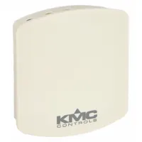 Wall-mount room temperature sensor with plastic conduit-box housing, no display, and screw terminals. Provides ±0.36°F accuracy over -40°F to 248°F range. Compatible with building automation systems for monitoring ambient temperature in commercial or industrial spaces