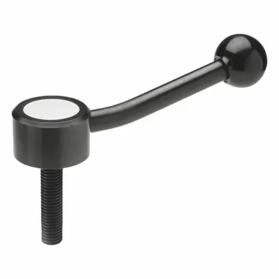 JW WINCO Flat Adjustable Tension Lever: Steel, 1/2"-13 Thread, 1.26 in Thread Lg - Low-Profile Adjustable Tension Levers with Threaded Stud