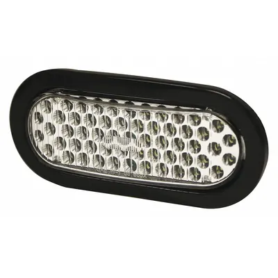 ECCO Warning Light: Perimeter Flashing Warning Light, Amber/White, 2 1/8 in Overall Wd - Vehicle Perimeter Flashing Warning Lights