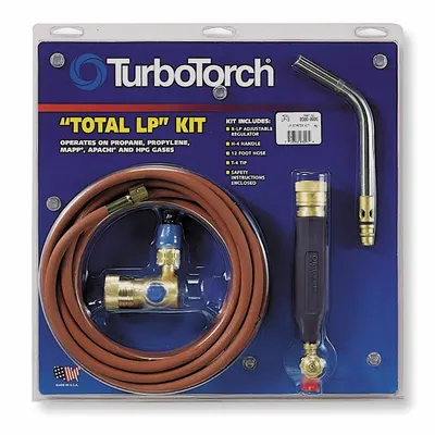 TURBOTORCH Torch Kit: Swirl Flame, External Lighter - High Output Extended Reach Hose Torches