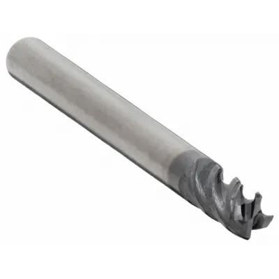 WIDIA HANITA Corner Chamfer End Mill: Carbide, AlTiN Coated, 4 Flute, 1/8" Mill Dia - Fast-Cutting Carbide Corner-Chamfer End Mills for Steel & Cast Iron