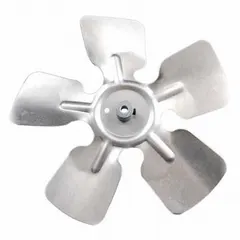 Aluminum fan propeller with 5 blades and a 6-inch diameter. Designed for clockwise-facing discharge in HVAC and refrigeration air-moving applications such as condenser fans, evaporator units, and ventilation equipment.