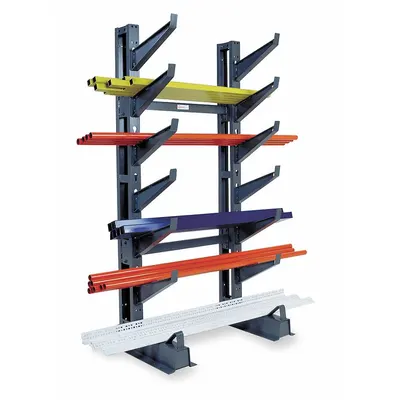 JARKE Cantilever Rack: Starter, Medium-Duty, 80 1/2 in x 26 1/2 in x 84 in - Medium-Duty Keyhole-Slot Cantilever Rack Kits