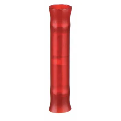 3M Butt Splice Connector: Red, Nylon, For Wire Size 22 AWG – 18 AWG, 600 V - Insulated Butt Splice Connectors
