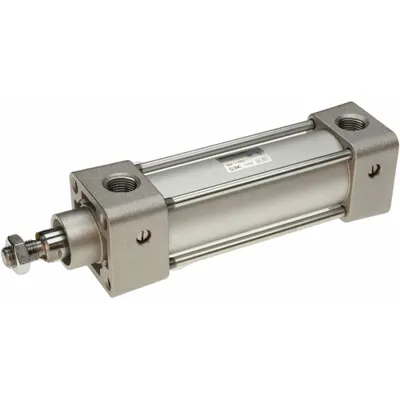 SMC Tie Rod Cylinder: Tie Rod, 2 in Bore Dia, 12 in Stroke Lg, Single Rod Rods - NFPA Aluminum Square-Head Cylinders