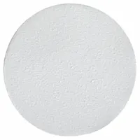 Grade A glass fiber filter, 9 cm diameter, 0.26 mm thickness, 1.6 µm pore size. Used for laboratory filtration requiring fine particle retention, such as gravimetric analysis, air monitoring, and sample preparation