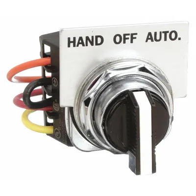 Siemens 49SAS01 NEMA Motor Starter Selector Switch Kit, Hand/Off/Auto, Black - NEMA Motor Starter Selector Switches