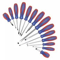 WESTWARD Magnetized Tip Screwdriver Set: 11-20 Pieces, 14 Pieces, Phillips/Slotted/Torx Tip (MPN 401L80)