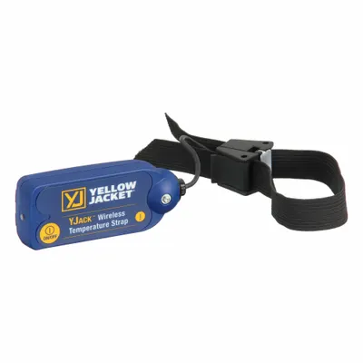 YELLOW JACKET Temperature Strap: Temp, Temp, -40°F to 176°F, Fits 6 in Pipe Dia - Wireless Sensors