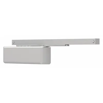 LCN Door Closer: Std Mounting Type, Grade 1 - Heavy Duty, Aluminum, 12 1/8 in Lg - Standard Arm-Mount Door Closers