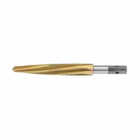 This bridge reamer features a 3/4 in size and is constructed from TiN coated high speed steel. The VersaDrive hex-shank design allows direct use with impact drivers. It is used for enlarging or finishing holes in metal, wood, and plastic