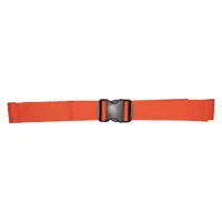 This 6 ft crossbody strap is made of orange polypropylene with a plastic buckle and double-adjust feature. It is designed for securing patients to backboards and stretchers during transport in emergency medical settings