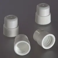 This plug stopper is a 16 mm diameter closure made of red, colored polyethylene. It is unlined, non-vented, and does not include a septa. Used to seal laboratory containers such as test tubes and vials for general storage and handling
