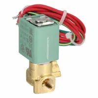 ASCO Solenoid Valve: 2-Way, Normally Closed, 1/8 in Pipe Size, 110V AC/120V AC, Open Frame, Compact (MPN U8256B045V)