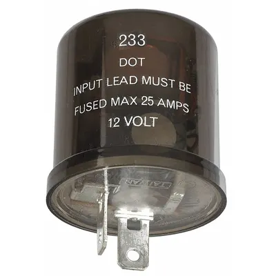 BUSSMANN NO. 233 Flasher Relay, 12V DC, 20 A, 3 Terminals - Flasher Relays