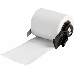 White matte destructible tamper-indicating precut label rolls in two sizes: 1 29/32 in x 3 in and 3 in x 1 29/32 in. Compatible with M610 printer series. Designed to show evidence of tampering upon removal, suitable for security seals and warranty void applications.