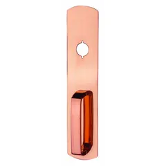 This mechanical exit device trim is a night latch type in silver finish, designed for use with exit push bars. It provides exterior access control while allowing free egress from inside. The trim is ADA compliant and suitable for commercial door applications where panic hardware is required.