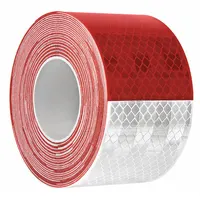 Reflective Tape: Buses/Construction/Emergency Vehicles/Rail, Red/White, 2 in Wd, 30 ft Lg, Acrylic (MPN 983-326)