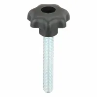 KIPP Hand Knob: 7 Point, Plastic w/ Steel Thread, M8 Thread, 50 mm Thread Lg, 32 mm Dia (MPN K0155.408X50)