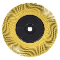 SCOTCH-BRITE Radial Bristle Brush: Type C, 6 in Dia x 7/16 in Wd, 1 in Arbor, Ceramic, 80 Grit (MPN 61500187770)