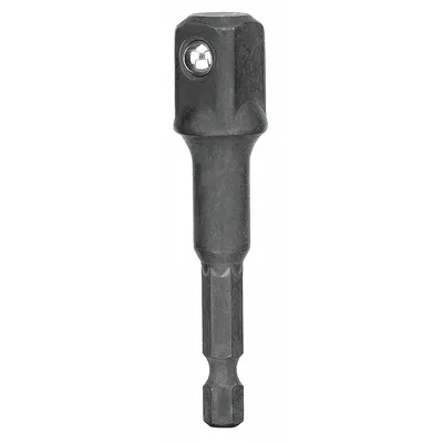 DEWALT Hex Drive Socket Adapter: 1/4 in Input Drive Size, Black Oxide, Square - 1/4" Male Hex Drive Impact Socket Adapters