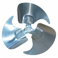 Replacement propeller for HVAC and refrigeration systems, used in condensers, evaporators, and industrial cooling units to move air. Suitable for commercial and industrial environments requiring reliable airflow.