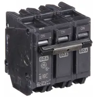 GE Miniature Circuit Breaker: THQL, 60 A, 120/240V AC, Three Phase, 10kA at 120/240V AC, Std (MPN THQL32060)