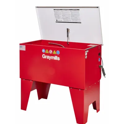 GRAYMILLS Solvent Parts Washer: For Solvent-Based Solution Base Type, Soak, Steel - Base-Mounted Parts Washers