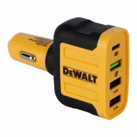 DEWALT Mobile USB PD Charger 4-Port, 60W: Charger, 4 Connections, Black/Yellow, USB, Universal (MPN 141 9009 DW2)