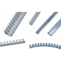 Slotted grommet edging made of Nylon 6/6 in Natural color. Measures 0.22 in width and 0.16 in depth, with a maximum panel thickness of 0.13 in. Supplied in a 100-piece pack. Used to protect cables and hoses passing through panel cutouts in electrical enclosures, control panels, and industrial machinery.