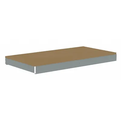 TENNSCO Shelf: 48 in x 24 in, 2,500 lb Load Capacity, Particleboard, Gray - Particleboard Decking Shelf Kits for Boltless Shelving