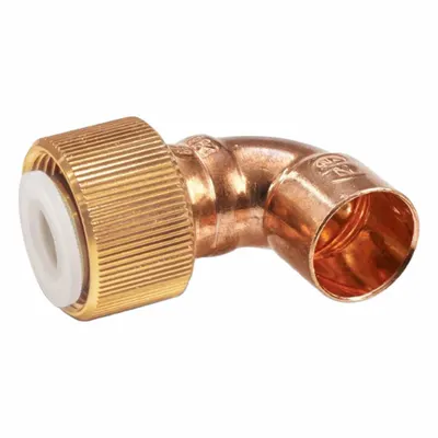 JW WINCO Fluid Valve Connector Piece: For GN 880, 90°, 26 mm Nominal Size, Copper - Fluid Drain Valve Fittings