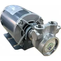 FLUID-O-TECH Rotary Vane Pump: Direct Drive, 1 hp, 115/230V AC, Stainless Steel Body, 1/2" NPT (MPN PA511-50M)