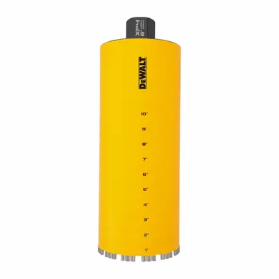 DEWALT Core Bit: 6 in Core Dia, 14 in Max Drilling Dp, 39 in Overall Lg - Diamond-Tipped Core Bits for Wet Coring