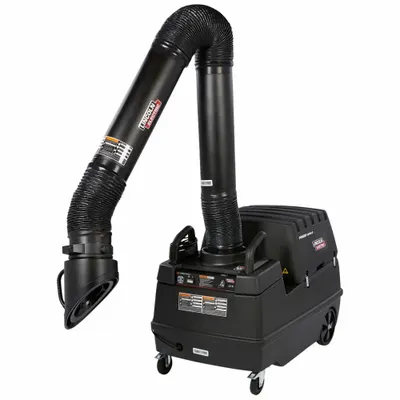 LINCOLN ELECTRIC: 735 cfm, 10 ft Arm Lg, MERV 14 - Single-Arm Mobile Welding Fume Extractors