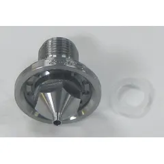 Replacement fluid nozzle for air sprayers, compatible with model FLG4-488-K. Includes seal kit for installation. Used in industrial painting and coating applications to control fluid flow and atomization.