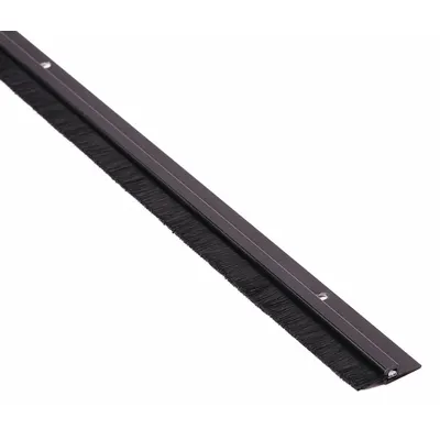 NATIONAL GUARD Door Sweep: Brush Insert, Aluminum, 36 in Lg, 1 1/4 in Wd - Door Sweeps