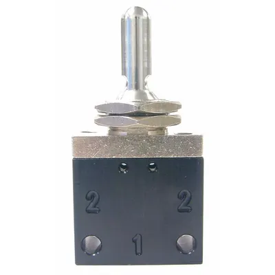 PNEUMADYNE INC Manual Air Control Valve: Two-Way / Three-Position, 1/8 in Female NPT, Toggle - Pneumadyne 400 Series Manual Air Control Valves