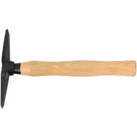 Chipping Hammer: 12 in Overall Lg, Wood Handle, Perpendicular, Replaceable Handle, 1 1/4 in Blade Lg
