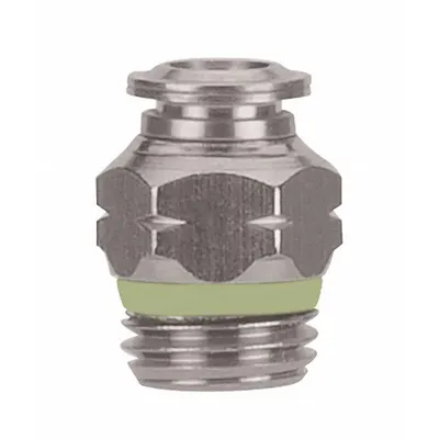 AIGNEP USA Push-Fit Adapter Fitting: 3/8 in OD x 1/2 in Pipe Size, Stainless Steel - Stainless Steel Tube Fittings