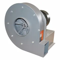 This direct-drive blower includes a drive pack and delivers 70 cfm at 4 inches of static pressure. Powered by a 1/3 hp totally enclosed motor, it is suited for industrial ventilation, material handling, and dust collection applications requiring moderate airflow against resistance.