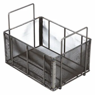 MARLIN STEEL WIRE PRODUCTS Parts Washer Basket: Rectangular, Steel, Silver - Rectangular Parts Washer Baskets