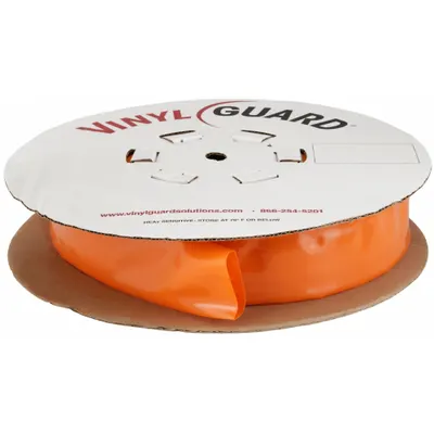 VINYLGUARD Heat Shrink Tubing: 1.5 in I.D. Before Shrinking, 0.75 in I.D. After Shrinking - Chemical-Resistant PVC Heat Shrink Tubing