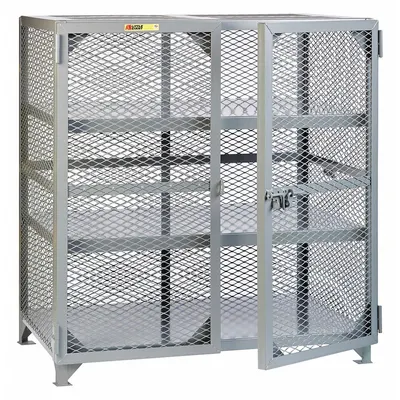 LITTLE GIANT Bulk Storage Locker: 49 in x 27 in x 52 in, 2 Fixed Shelves, Legs, Gray - Industrial Ventilated Shelf Cabinets