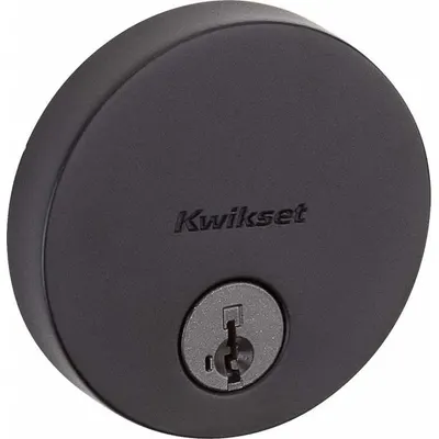 KWIKSET Single Cylinder Deadbolt: Cylindrical, 1 3/4 in Door Thick - Max - Standard Cylindrical Deadbolts