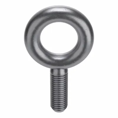KEN FORGING Machinery Eye Bolt: Without Shoulder, Steel, Plain, 3/8"-16 Thread Size - Machinery Eye Bolts without Shoulder